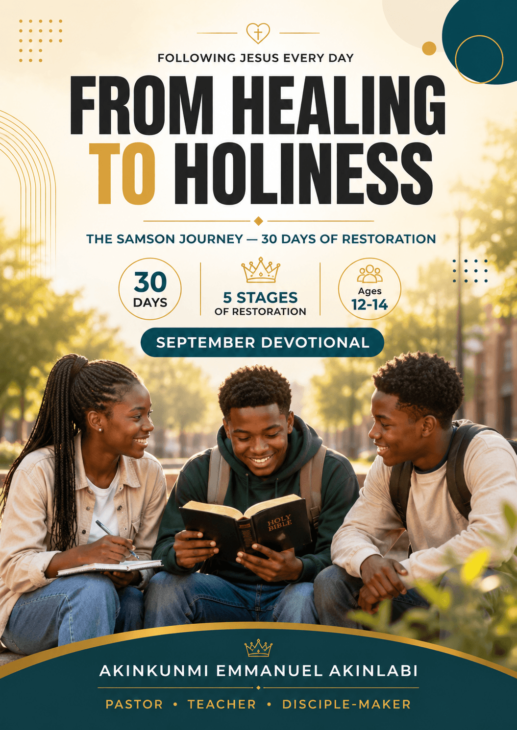 From Healing to Holiness devotion cover — September 2026