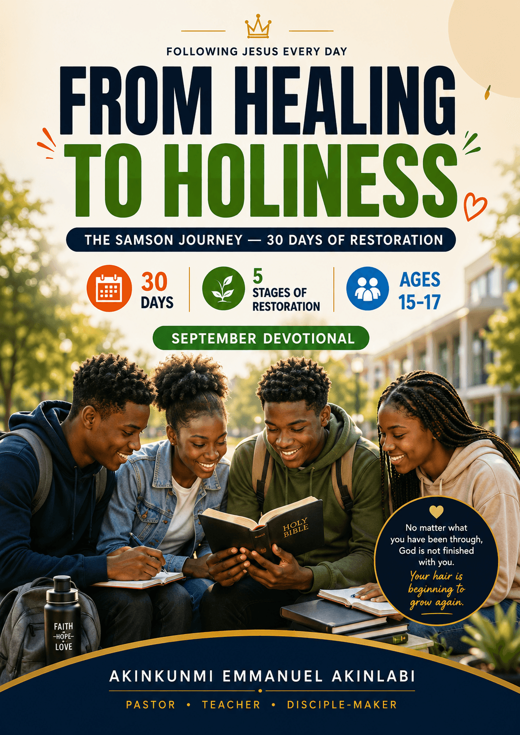 From Healing to Holiness devotion cover — September 2026